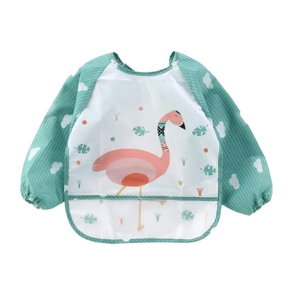 Waterproof Acrylic Long Sleeve Feeding Bib for Infants and Toddlers