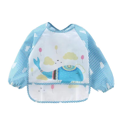 Waterproof Acrylic Long Sleeve Feeding Bib for Infants and Toddlers