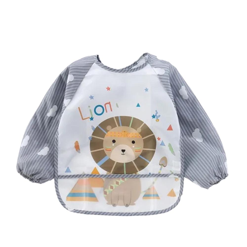 Waterproof Acrylic Long Sleeve Feeding Bib for Infants and Toddlers