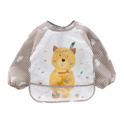 Waterproof Acrylic Long Sleeve Feeding Bib for Infants and Toddlers
