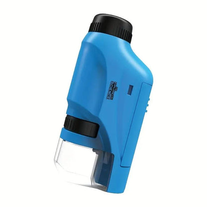 Plastic Portable Handheld Mini Microscope with LED Light and 60-120X Magnification