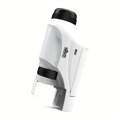 Plastic Portable Handheld Mini Microscope with LED Light and 60-120X Magnification