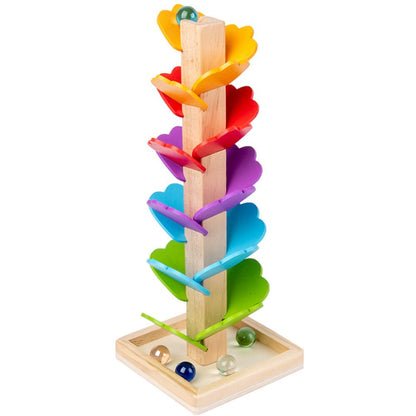 Happy Tiny Mart Rainbow Wooden Music Track Set with Marble Descent