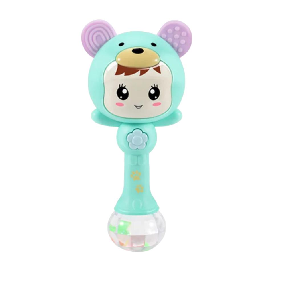 Happy Tiny Mart ABS Plastic Handheld Musical Rattle Toy with Lights