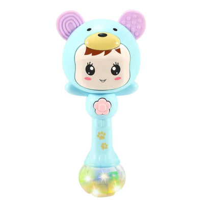 Happy Tiny Mart ABS Plastic Handheld Musical Rattle Toy with Lights