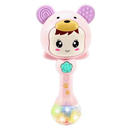 Happy Tiny Mart ABS Plastic Handheld Musical Rattle Toy with Lights