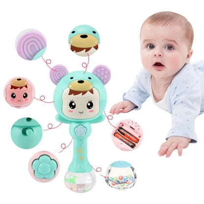 Happy Tiny Mart ABS Plastic Handheld Musical Rattle Toy with Lights