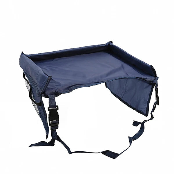 Waterproof Padded Fabric Car Seat Lap Tray with Storage Pockets