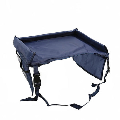 Waterproof Padded Fabric Car Seat Lap Tray with Storage Pockets
