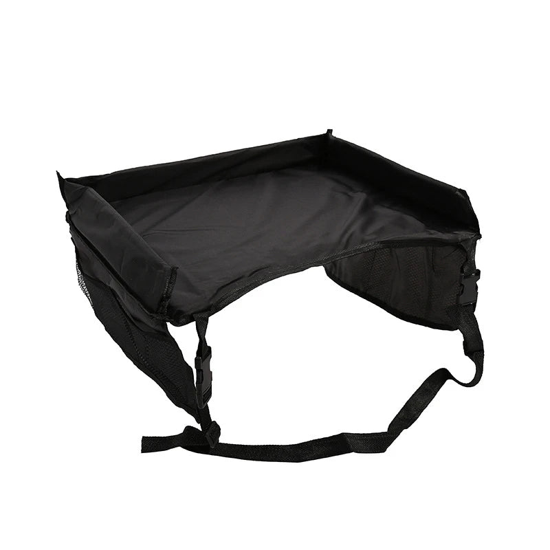 Waterproof Padded Fabric Car Seat Lap Tray with Storage Pockets