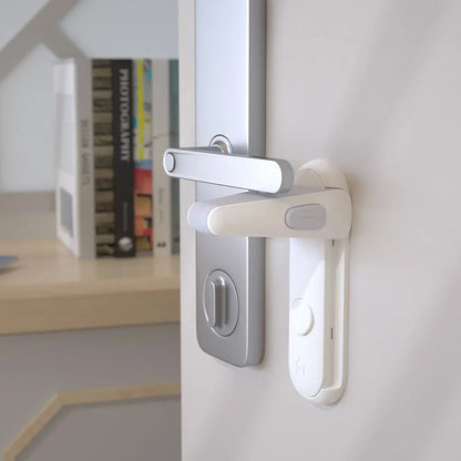 Adhesive Plastic Door Lever Lock for Child Safety and Access Control
