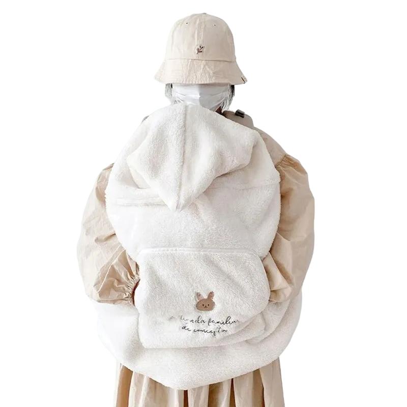 Happy Tiny Mart Hooded Fleece Stroller Blanket with Integrated Kangaroo Pocket