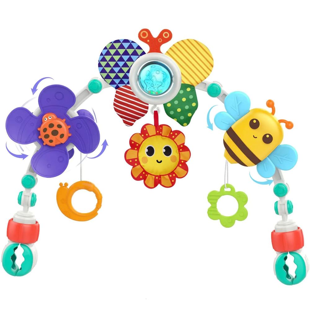 ABS and Silicone Adjustable Musical Arch Toy for Strollers and Bassinets