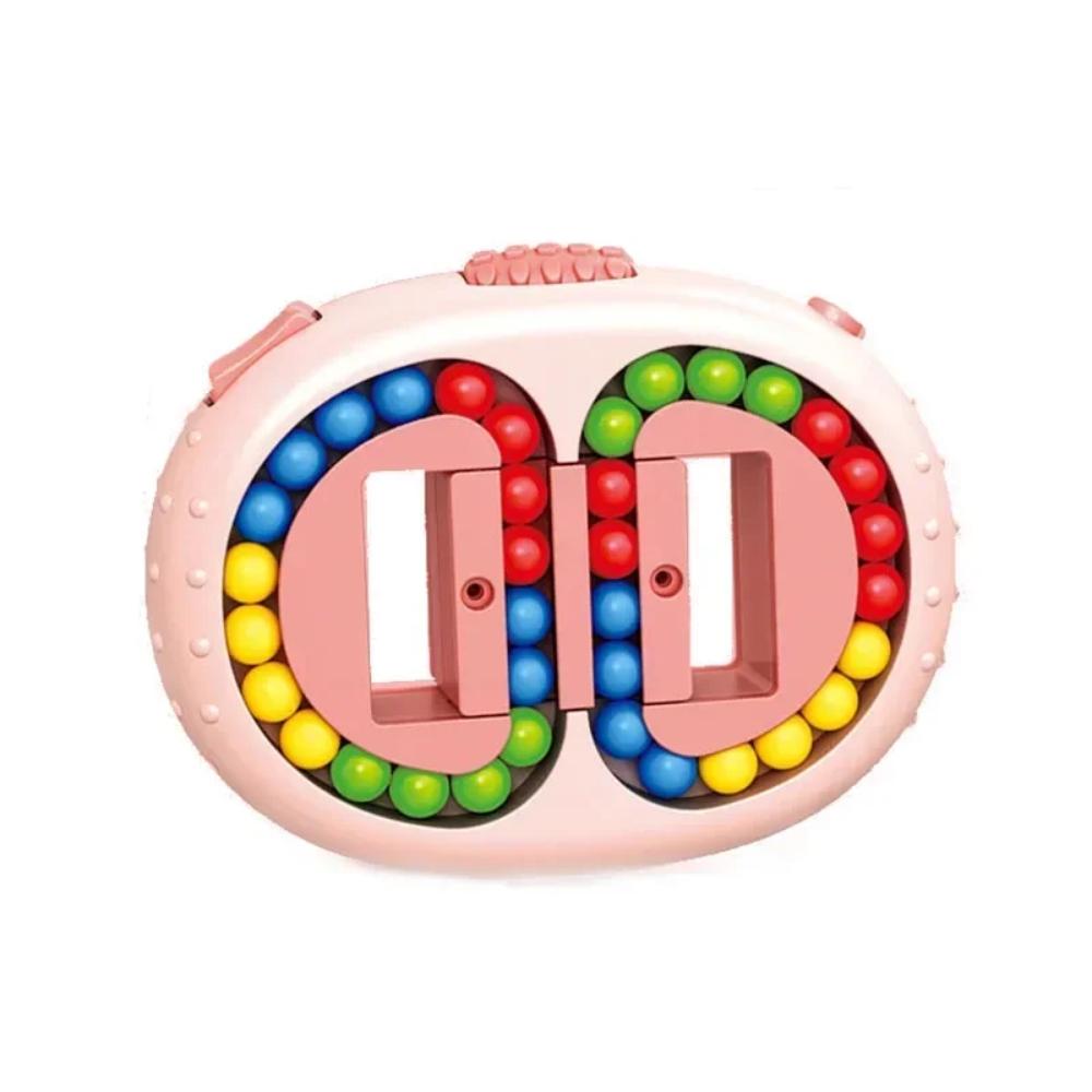 ABS Plastic Rotating Bean Cube Puzzle Toy for Logic and Motor Skills