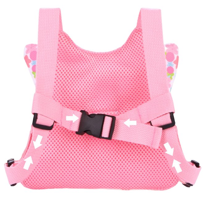 Cotton and Nylon Toddler Safety Walking Harness Backpack with Adjustable Straps
