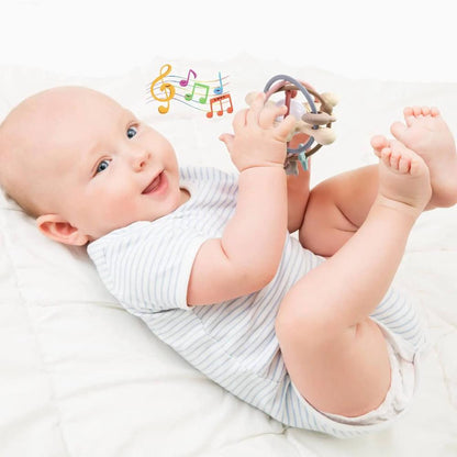 Silicone and TPU Sensory Teether Ball with Internal Rattle for Infants