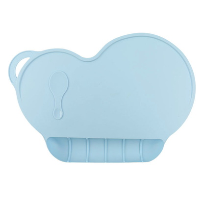 Food Grade Silicone Portable Placemat with Suction Base and Crumb Catcher