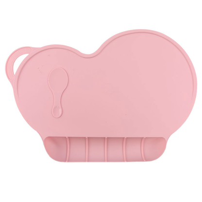 Food Grade Silicone Portable Placemat with Suction Base and Crumb Catcher
