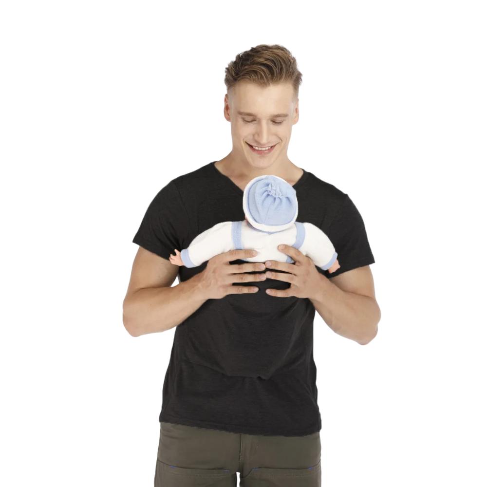 Short Sleeve Cotton Blend T-Shirt with Integrated Infant Carrier Pocket