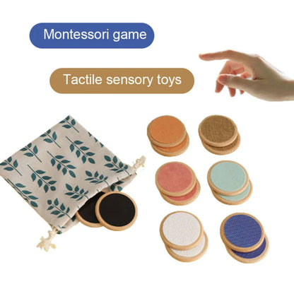 Natural Wood Montessori Sensory Tactile Board for Cognitive Pattern Matching