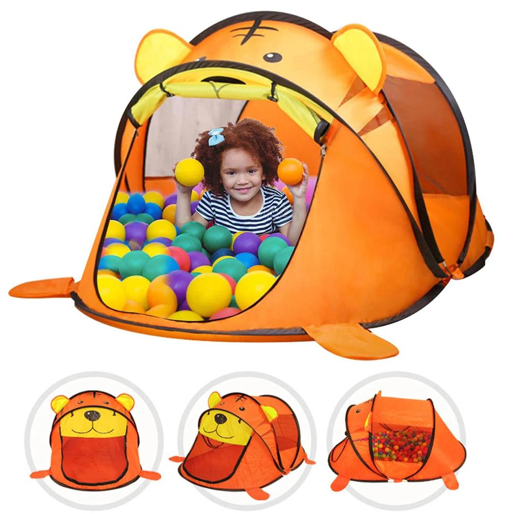 Polyester and Mesh Cartoon Pop-Up Tent for Indoor and Outdoor Use