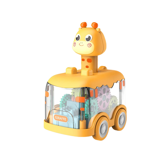 Happy Tiny Mart Transparent ABS Inertia Toy Car with Internal Gears