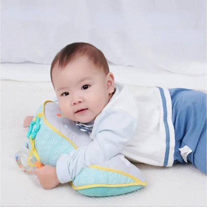 Happy Tiny Mart Cloth and Polyester Fiber Baby Tummy Time Support Pillow