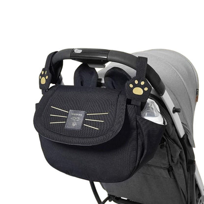 Polyester Stroller Organizer Bag with Adjustable Strap and Cat Motif
