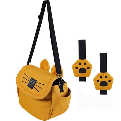 Polyester Stroller Organizer Bag with Adjustable Strap and Cat Motif