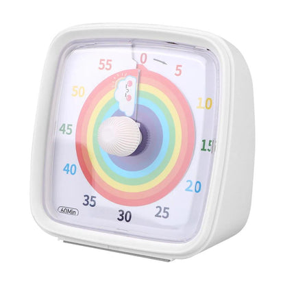 60-Minute Mechanical ABS Plastic Visual Countdown Timer with Audible Volume Settings