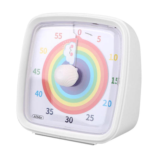 60-Minute Mechanical ABS Plastic Visual Countdown Timer with Audible Volume Settings