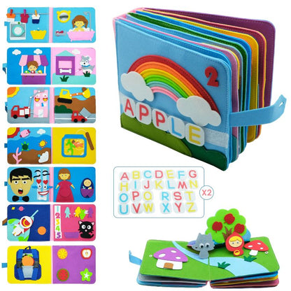Happy Tiny Mart Washable Fabric Activity Book with Sixteen Manual Features