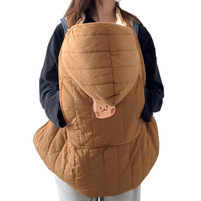 Happy Tiny Mart Viscose and Coral Fleece Outdoor Baby Winter Wrap Cloak