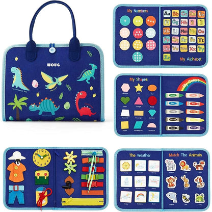 Happy Tiny Mart Synthetic Fabric Seven Activity Panel Educational Board for Children