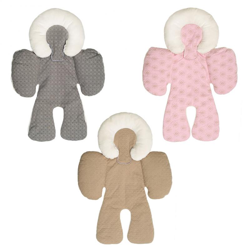 Waterproof Polyester and Cotton Stroller Cushion Mat with Head Support