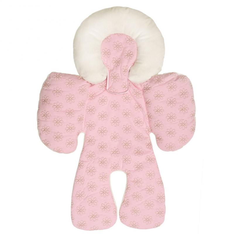 Waterproof Polyester and Cotton Stroller Cushion Mat with Head Support