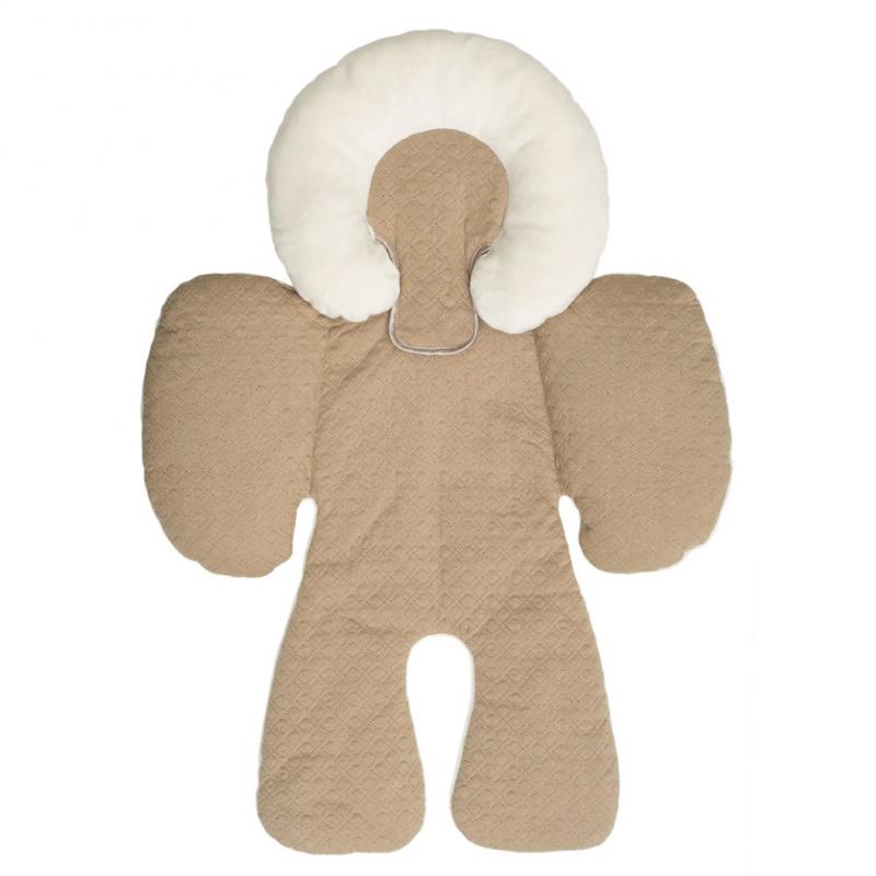 Waterproof Polyester and Cotton Stroller Cushion Mat with Head Support