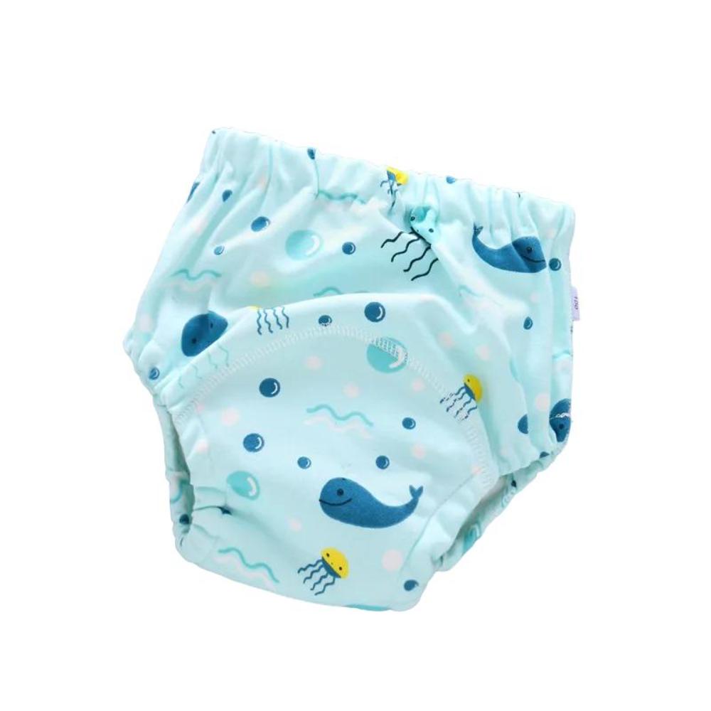 100% Cotton Reusable Baby Swim Diaper with Six Layer Absorption System