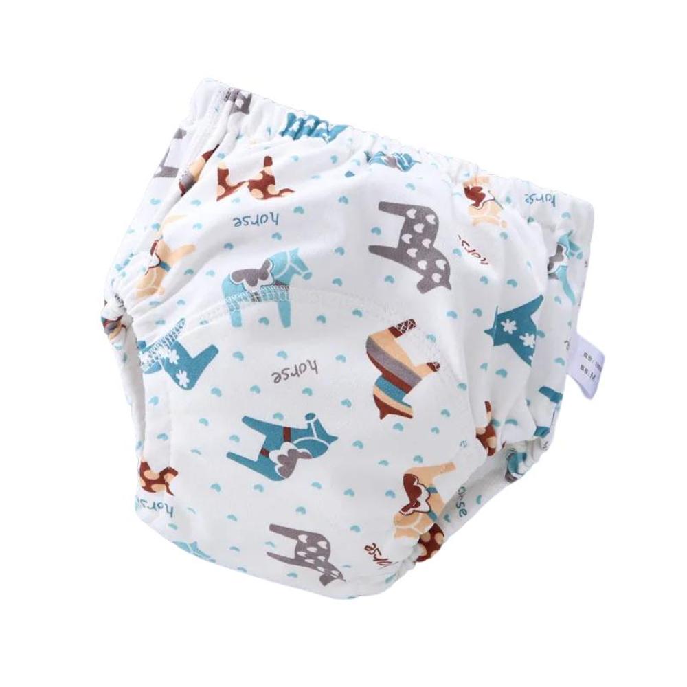 100% Cotton Reusable Baby Swim Diaper with Six Layer Absorption System