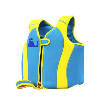 Inflatable Children's Swim Jacket with Adjustable Straps and Zipper Closure